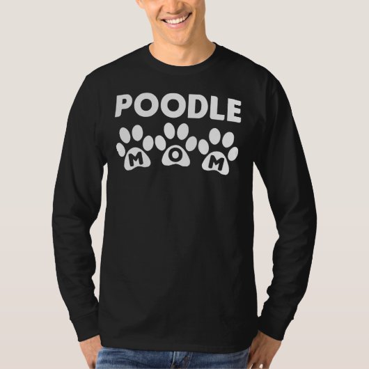 Poodle Mama Paws T-Shirt (Vorderseite)
