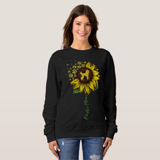 Poodle Mama Sonnenblume Poodle Lover gibt Dog Mama Sweatshirt (Vorne ganz)