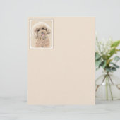 Poodle Miniatur Spielzeug Apricot Cream Brown Dog (Stehend Vorderseite)