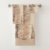 Poodle Miniatur Spielzeug Apricot Cream Brown Dog  Badhandtuch Set (Insitu)