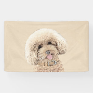 Poodle Miniatur Spielzeug Apricot Cream Brown Dog  Banner