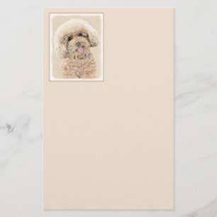 Poodle Miniatur Spielzeug Apricot Cream Brown Dog Briefpapier