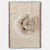 Poodle Miniatur Spielzeug Apricot Cream Brown Dog Decke (Vorderseite Vertikal)