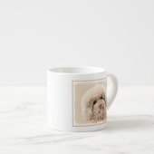 Poodle Miniatur Spielzeug Apricot Cream Brown Dog Espressotasse (Vorderseite Rechts)