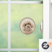 Poodle Miniatur Spielzeug Apricot Cream Brown Dog Fensteraufkleber (Zuhause)