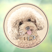 Poodle Miniatur Spielzeug Apricot Cream Brown Dog Fensteraufkleber (Blatt 3)