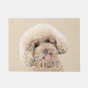 Poodle Miniatur Spielzeug Apricot Cream Brown Dog Fußmatte