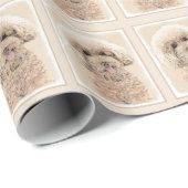 Poodle Miniatur Spielzeug Apricot Cream Brown Dog Geschenkpapier (Rolleneckpunkt)