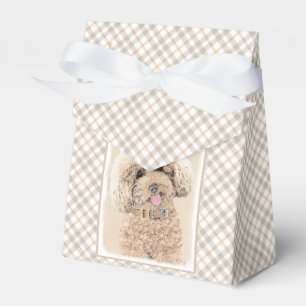 Poodle Miniatur Spielzeug Apricot Cream Brown Dog  Geschenkschachtel