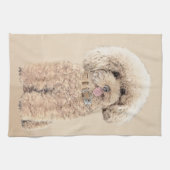 Poodle Miniatur Spielzeug Apricot Cream Brown Dog  Handtuch (Horizontal)