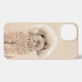 Poodle Miniatur Spielzeug Apricot Cream Brown Dog  iPhone Hülle (Rückseite (Horizontal))