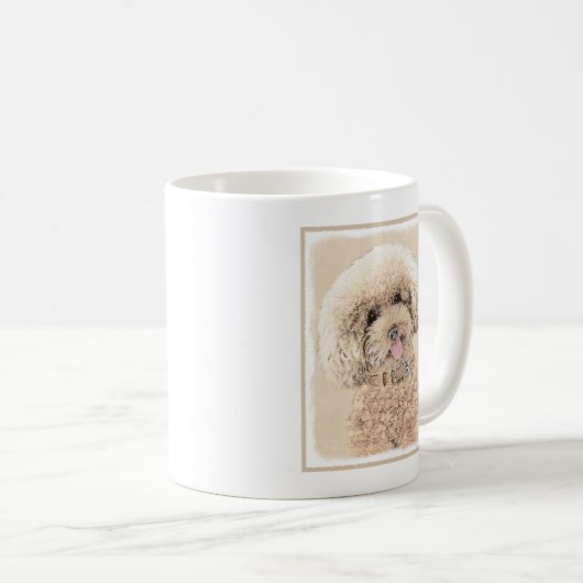 Poodle Miniatur Spielzeug Apricot Cream Brown Dog Kaffeetasse (VorderseiteRechts)
