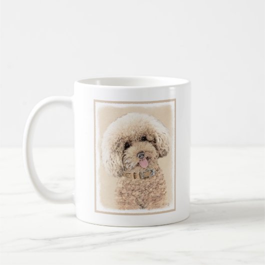 Poodle Miniatur Spielzeug Apricot Cream Brown Dog Kaffeetasse (Links)