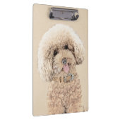 Poodle Miniatur Spielzeug Apricot Cream Brown Dog Klemmbrett (Rechts)