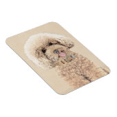 Poodle Miniatur Spielzeug Apricot Cream Brown Dog Magnet (Rechte Seite)