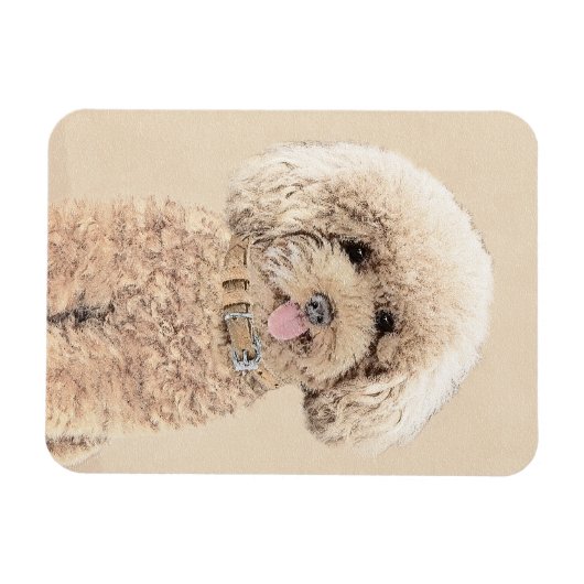 Poodle Miniatur Spielzeug Apricot Cream Brown Dog Magnet (Horizontal)