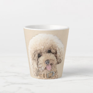Poodle Miniatur Spielzeug Apricot Cream Brown Dog  Milchtasse