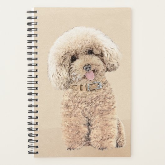 Poodle Miniatur Spielzeug Apricot Cream Brown Dog  Planer (Vorderseite)