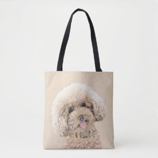 Poodle Miniatur Spielzeug Apricot Cream Brown Dog Tasche