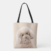 Poodle Miniatur Spielzeug Apricot Cream Brown Dog Tasche (Rückseite)