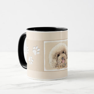 Poodle Miniatur Spielzeug Apricot Cream Brown Dog  Tasse