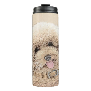 Poodle Miniatur Spielzeug Apricot Cream Brown Dog  Thermosbecher