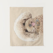 Poodle Miniatur Spielzeug Apricot Cream Brown Dog Wandteppich (Vorderseite)