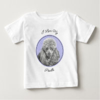 Poodle Miniatur Spielzeug Silver Gray Blue Hund Ku