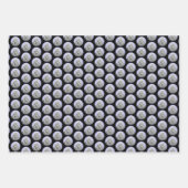 Poodle Miniatur Spielzeug Silver Gray Blue Hund Ku Geschenkpapier Set (Vorderseite 3)