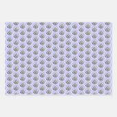 Poodle Miniatur Spielzeug Silver Gray Blue Hund Ku Geschenkpapier Set (Vorderseite)