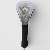 Poodle Miniatur Spielzeug Silver Gray Blue Hund Ku Golf Headcover (Vorderseite)