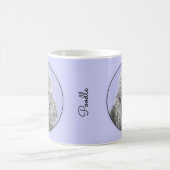 Poodle Miniatur Spielzeug Silver Gray Blue Hund Ku Kaffeetasse (Mittel)