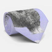 Poodle Miniatur Spielzeug Silver Gray Blue Hund Ku Krawatte (Gerollt)