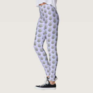 Poodle Miniatur Spielzeug Silver Gray Blue Hund Ku Leggings