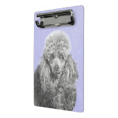 Poodle Miniatur Spielzeug Silver Gray Blue Hund Ku Mini Klemmbrett (Gewinkelt2)