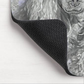 Poodle Miniatur Spielzeug Silver Gray Blue Hund Ku Mousepad (Ecke)