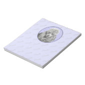 Poodle Miniatur Spielzeug Silver Gray Blue Hund Ku Notizblock (Rotiert)