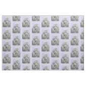 Poodle Miniatur Spielzeug Silver Gray Blue Hund Ku Stoff (Fat Quarter (45,7 x 55,9 cm))