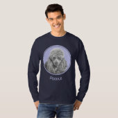 Poodle Miniatur Spielzeug Silver Gray Blue Hund Ku T-Shirt (Vorne ganz)