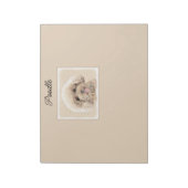 Poodle Miniaturspielzeug Apricot Cream Brown Dog A Notizblock (Rotiert)