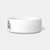 Poodle Minimalist Line Art personalized bowl Napf (Rechts)