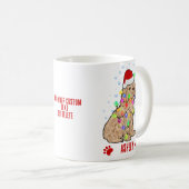 Poodle mit dem Weihnachtshund Kaffeetasse (VorderseiteRechts)