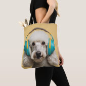 Poodle mit Kopfhörer Tasche (Von Nahem)