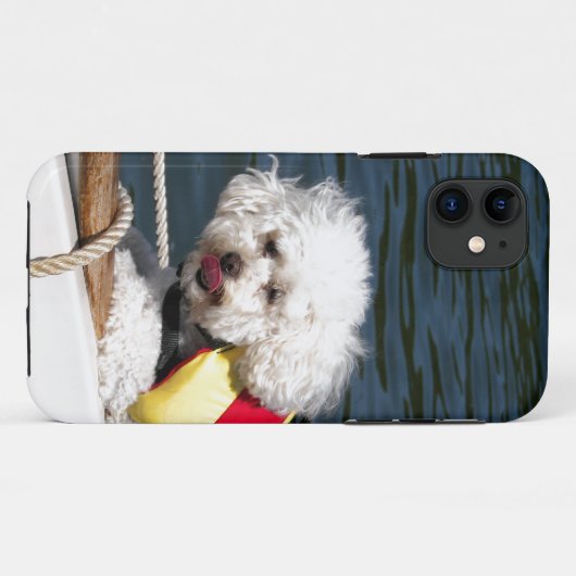 Poodle mit Schwimmweste Case-Mate iPhone Hülle (Rückseite (Horizontal))