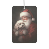 Poodle mit Weihnachtsmann Weihnachten Autolufterfrischer (Vorderseite)