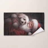 Poodle mit Weihnachtsmann Weihnachten Badhandtuch Set (Handtuch)