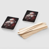 Poodle mit Weihnachtsmann Weihnachten Fächer (Non-assembled)