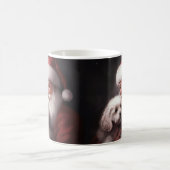 Poodle mit Weihnachtsmann Weihnachten Kaffeetasse (Mittel)