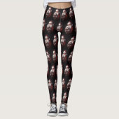 Poodle mit Weihnachtsmann Weihnachten Leggings (Vorderseite)
