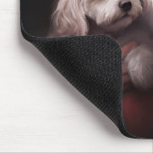 Poodle mit Weihnachtsmann Weihnachten Mousepad (Ecke)
